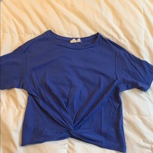 Blue crop top